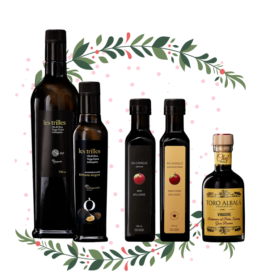 Huile et vinaigre à vendre pour la Fondation Répit Providence pour les enfants.